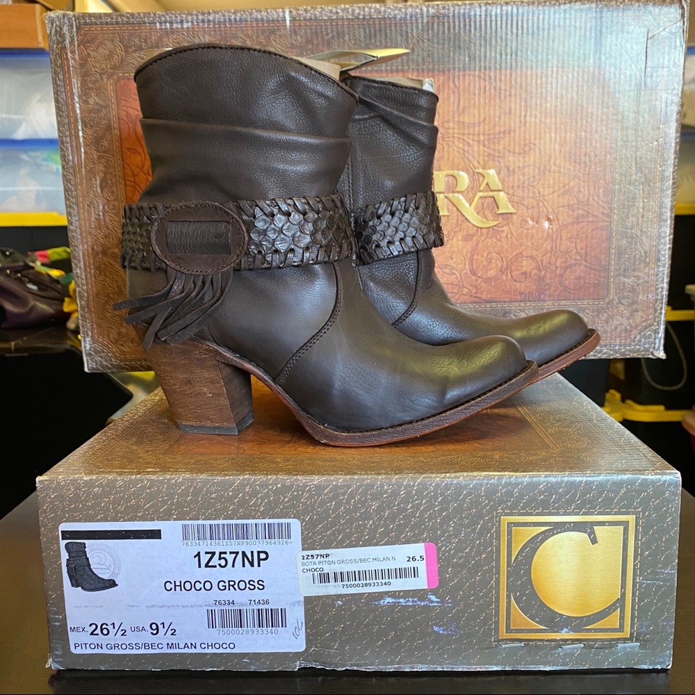 Cuadra Genuine Python Western Short Boot  9 1/2